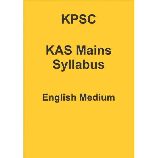 KAS Mains Syllabus English Medium